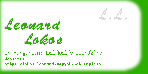 leonard lokos business card